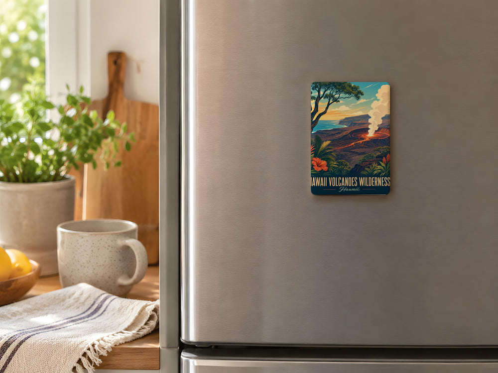 Hawaii Volcanoes Wilderness Fridge Magnet, Volcano National Park Souvenir, Big Island Hawaii Travel Keepsake Magnet