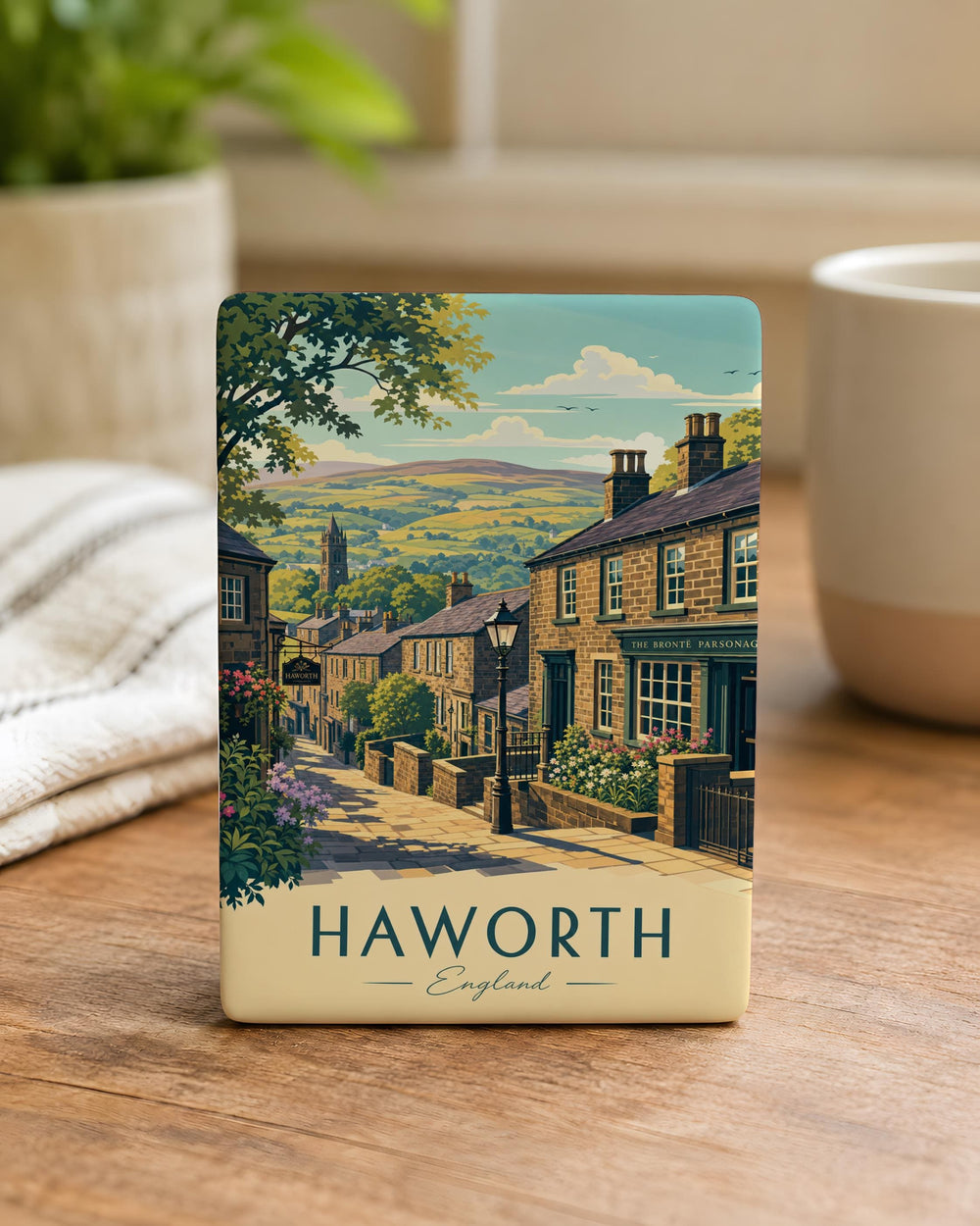 Haworth England Fridge Magnet, Haworth Village Souvenir Magnet, Yorkshire Travel Gift, Brontë Country Keepsake Magnet