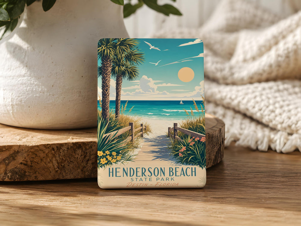 Henderson Beach State Park Fridge Magnet, Florida Beach Souvenir Magnet, Destin FL Travel Gift, Coastal Vacation Keepsake