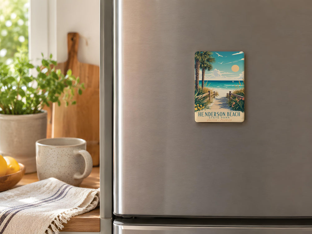 Henderson Beach State Park Fridge Magnet, Florida Beach Souvenir Magnet, Destin FL Travel Gift, Coastal Vacation Keepsake