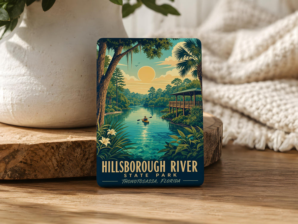 Hillsborough River State Park Fridge Magnet, Florida State Park Souvenir, Tampa Bay Nature Travel Keepsake Magnet