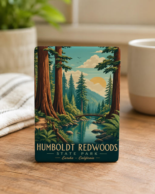 Humboldt Redwoods State Park Fridge Magnet, California Redwoods Souvenir Magnet, Giant Redwood Trees Nature Travel Keepsake