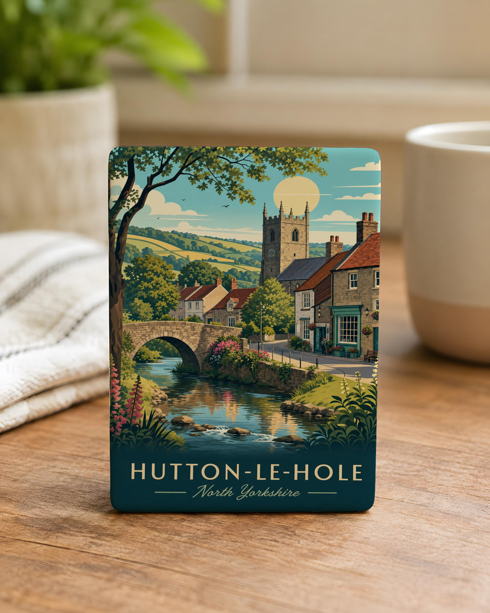 Hutton-le-Hole Fridge Magnet, Hutton-le-Hole Village Souvenir Magnet, North Yorkshire England Travel Keepsake Magnet