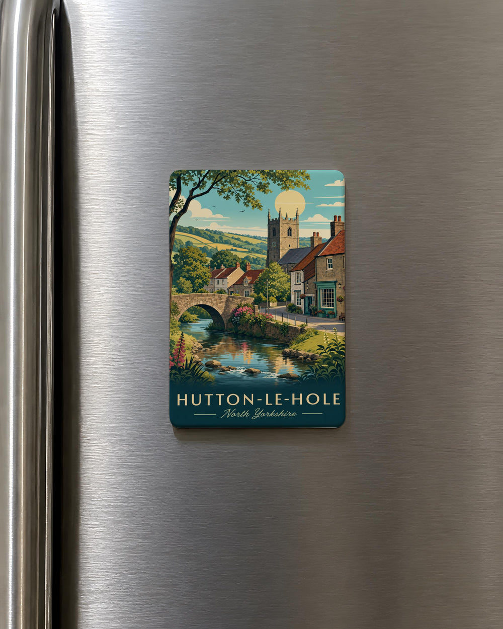 Hutton-le-Hole Fridge Magnet, Hutton-le-Hole Village Souvenir Magnet, North Yorkshire England Travel Keepsake Magnet