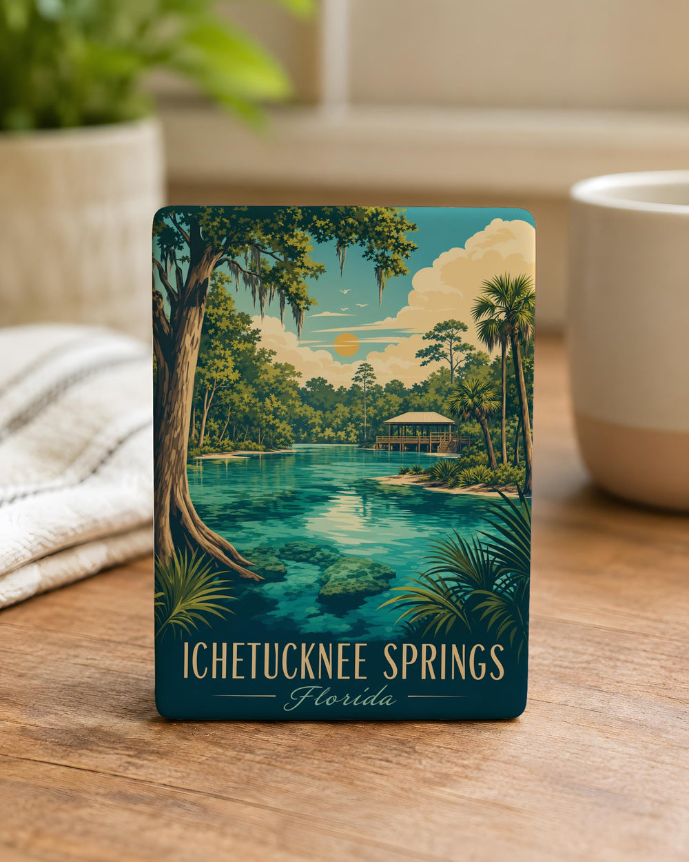 Ichetucknee Springs Fridge Magnet, Florida Springs Souvenir Magnet, Ichetucknee River Nature Travel Keepsake Magnet