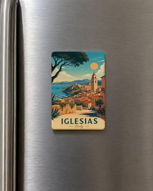 Iglesias Italy Fridge Magnet, Sardinia Souvenir Magnet, Iglesias City Travel Keepsake, Italy Vacation Gift Magnet