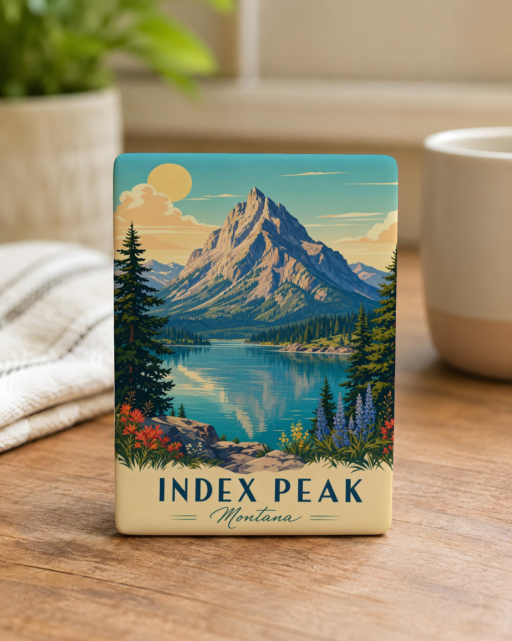 Index Peak Montana Fridge Magnet, Mountain Summit Souvenir Magnet, Montana Travel Keepsake, Outdoor Adventure Kitchen Magnet