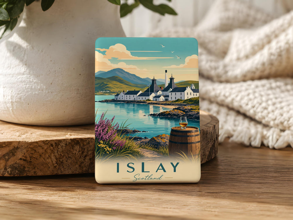 Islay Scotland Fridge Magnet, Scottish Isle Souvenir Magnet, Islay Island Travel Gift, Scotland Vacation Keepsake Magnet