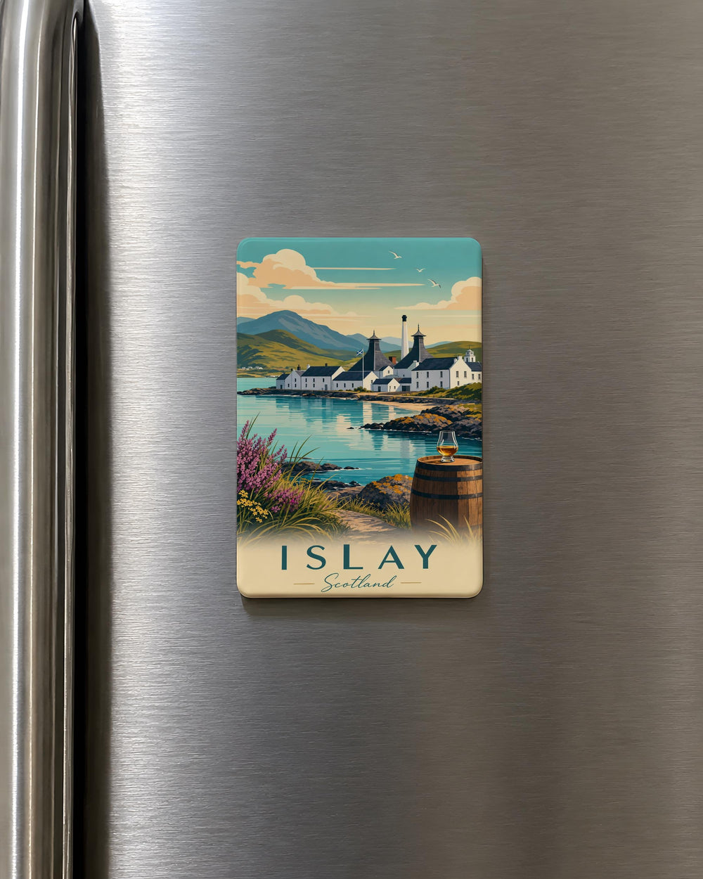 Islay Scotland Fridge Magnet, Scottish Isle Souvenir Magnet, Islay Island Travel Gift, Scotland Vacation Keepsake Magnet
