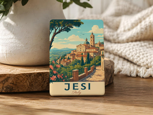 Jesi Italy Fridge Magnet, Jesi Marche Travel Souvenir, Italian City Landmark Keepsake Magnet, Italy Vacation Memento Magnet