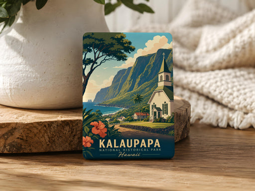 Kalaupapa National Historical Park Fridge Magnet, Molokai Hawaii Landmark Souvenir Magnet, National Park Travel Keepsake Gift