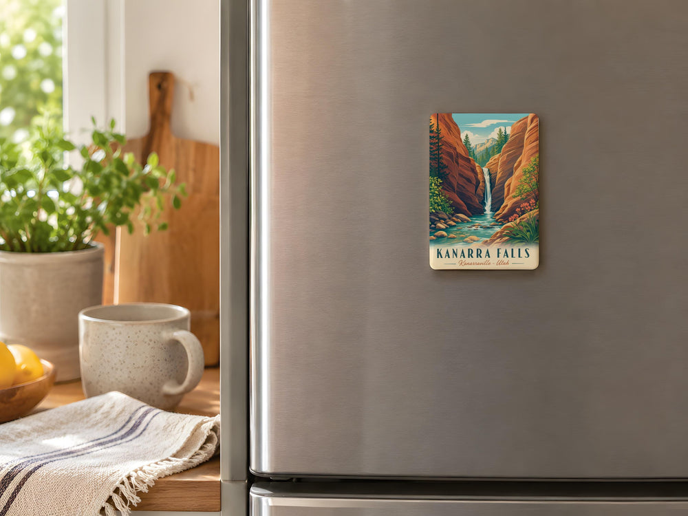 Kanarra Falls Fridge Magnet, Kanarra Creek Slot Canyon Utah Souvenir, Waterfall Hiking Trail Nature Travel Keepsake