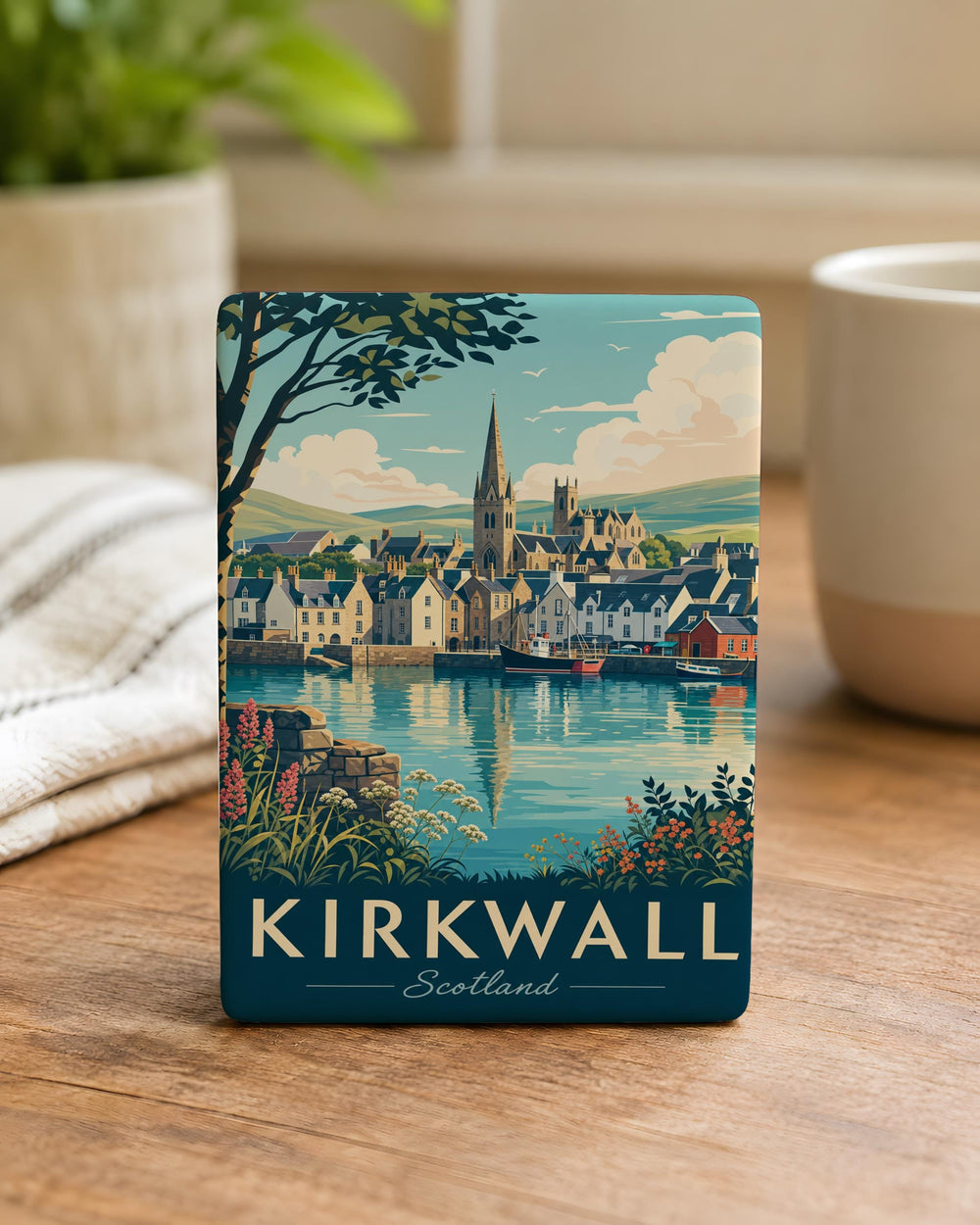 Kirkwall Scotland Fridge Magnet, Orkney Islands Souvenir Magnet, Kirkwall Town Travel Gift, Scotland Landmark Magnet