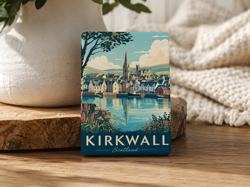Kirkwall Scotland Fridge Magnet, Orkney Islands Souvenir Magnet, Kirkwall Town Travel Gift, Scotland Landmark Magnet