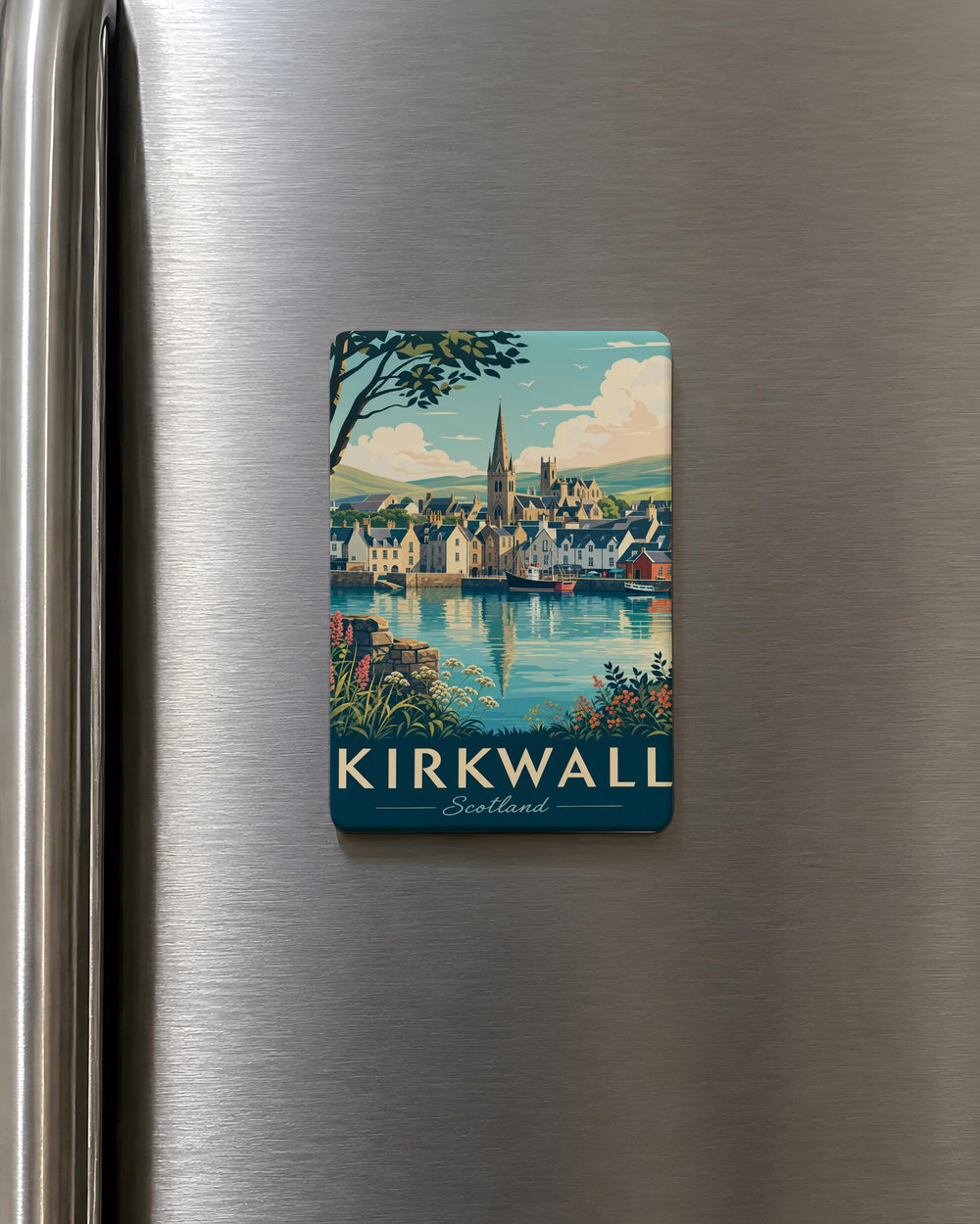Kirkwall Scotland Fridge Magnet, Orkney Islands Souvenir Magnet, Kirkwall Town Travel Gift, Scotland Landmark Magnet