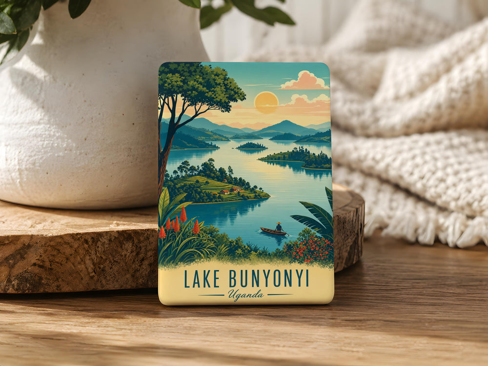Lake Bunyonyi Fridge Magnet, Uganda Lake Souvenir Magnet, African Travel Keepsake, Lake Bunyonyi Gift for Travelers