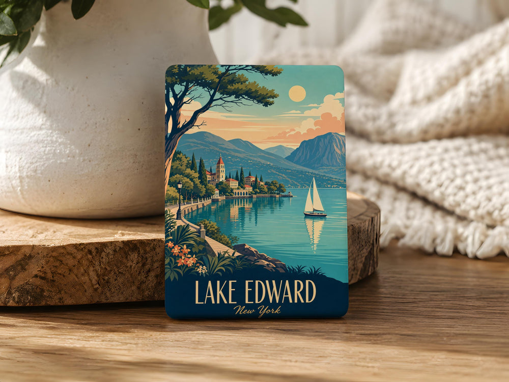 Lake Edward Fridge Magnet, Lake Edward Uganda Souvenir, African Great Lakes Travel Keepsake, National Park Wildlife Gift
