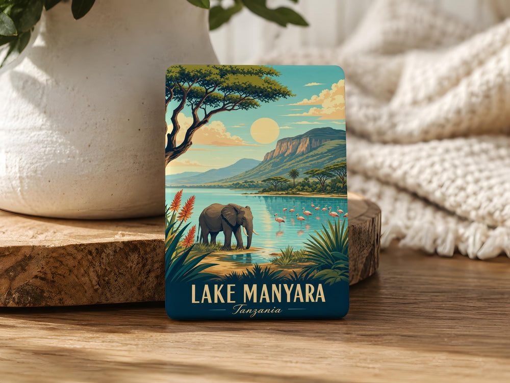 Lake Manyara Tanzania Fridge Magnet, Lake Manyara National Park Souvenir Magnet, Tanzania Travel Gift, African Safari Keepsake Magnet