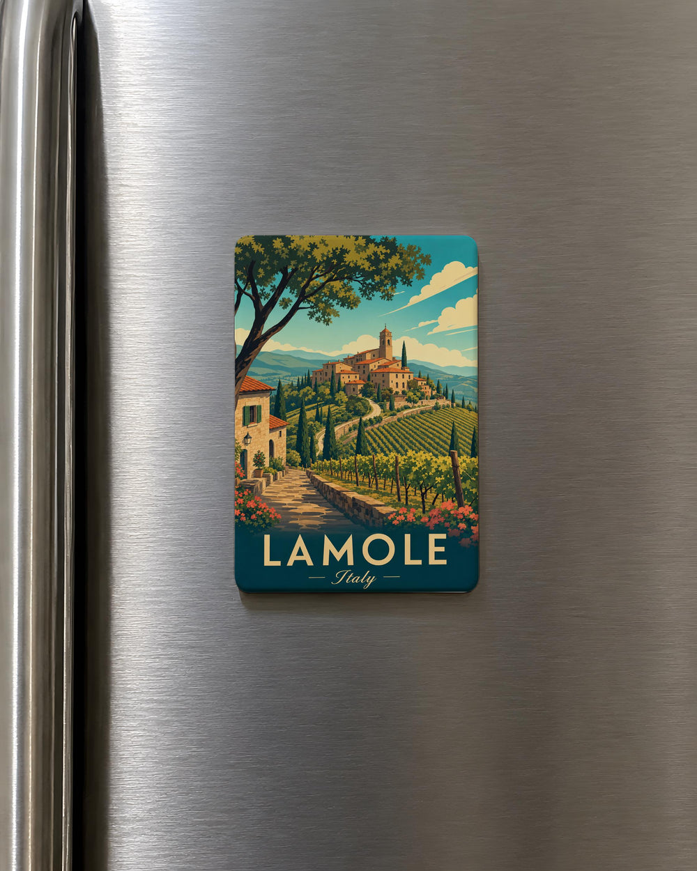 Lamole Italy Fridge Magnet, Tuscany Village Souvenir Magnet, Italian Travel Gift, Lamole in Chianti Kitchen Magnet