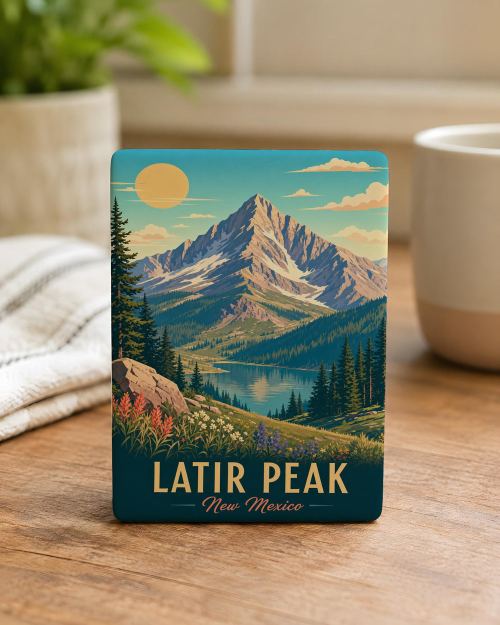 Latir Peak Fridge Magnet, Latir Peak Mountain Souvenir Magnet, New Mexico Outdoor Adventure Refrigerator Magnet