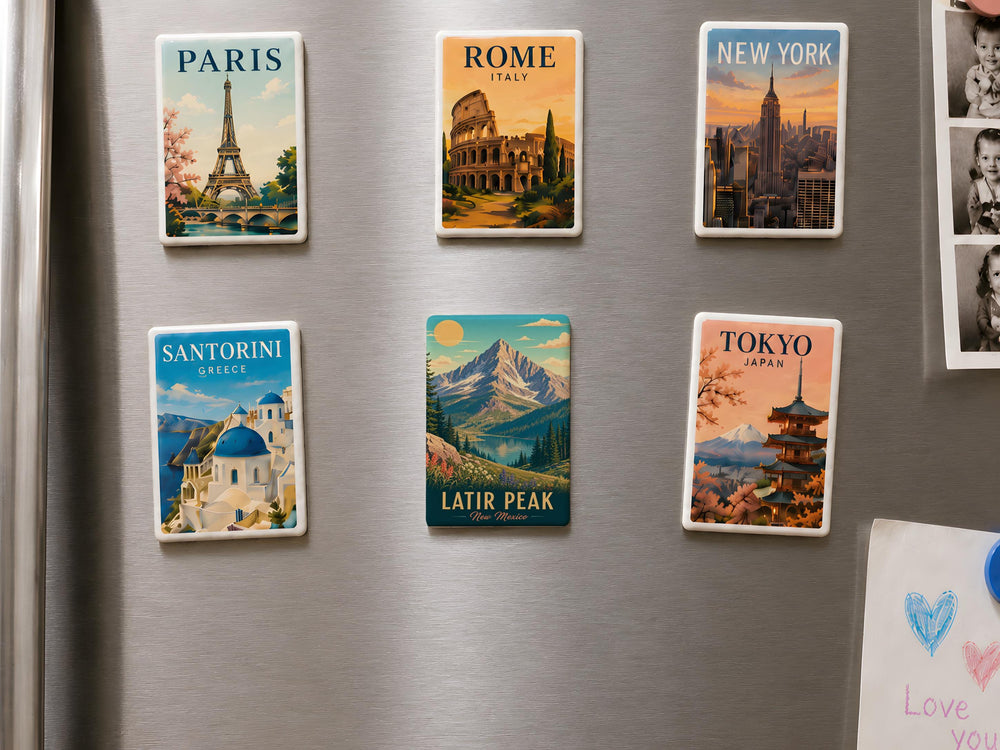 Latir Peak Fridge Magnet, Latir Peak Mountain Souvenir Magnet, New Mexico Outdoor Adventure Refrigerator Magnet