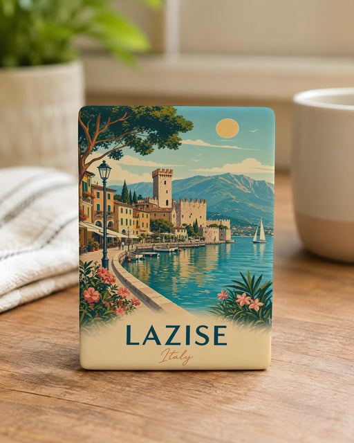 Lazise Town Fridge Magnet, Lake Garda Italy Souvenir Magnet, Lazise Village Travel Gift, Italian Lakes Vacation Keepsake