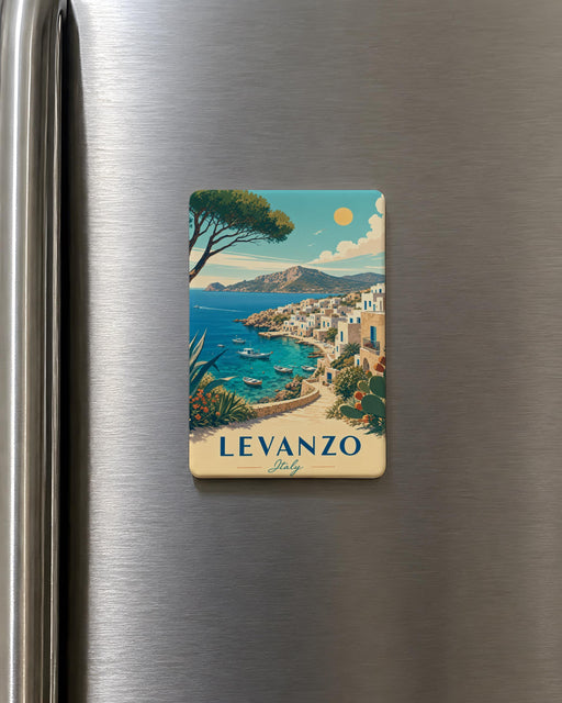 Levanzo Italy Fridge Magnet, Levanzo Island Sicily Souvenir Magnet, Italian Travel Keepsake, Mediterranean Island Gift