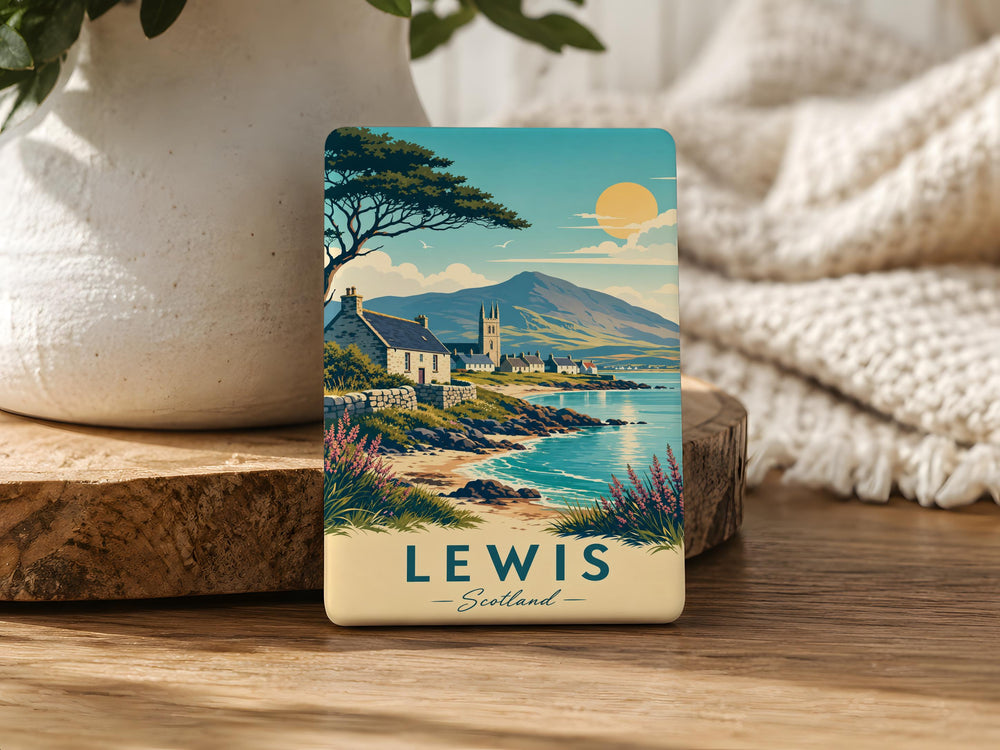 Lewis Scotland Fridge Magnet, Lewis Island Outer Hebrides Souvenir Magnet, Scotland Travel Keepsake Magnet