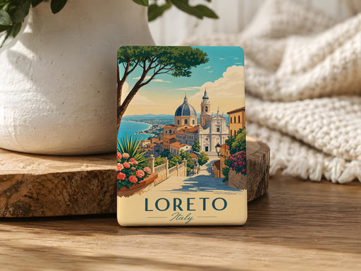 Loreto Italy Fridge Magnet, Loreto Travel Souvenir Magnet, Italy Landmark Refrigerator Magnet, Italian Pilgrimage Destination Magnet