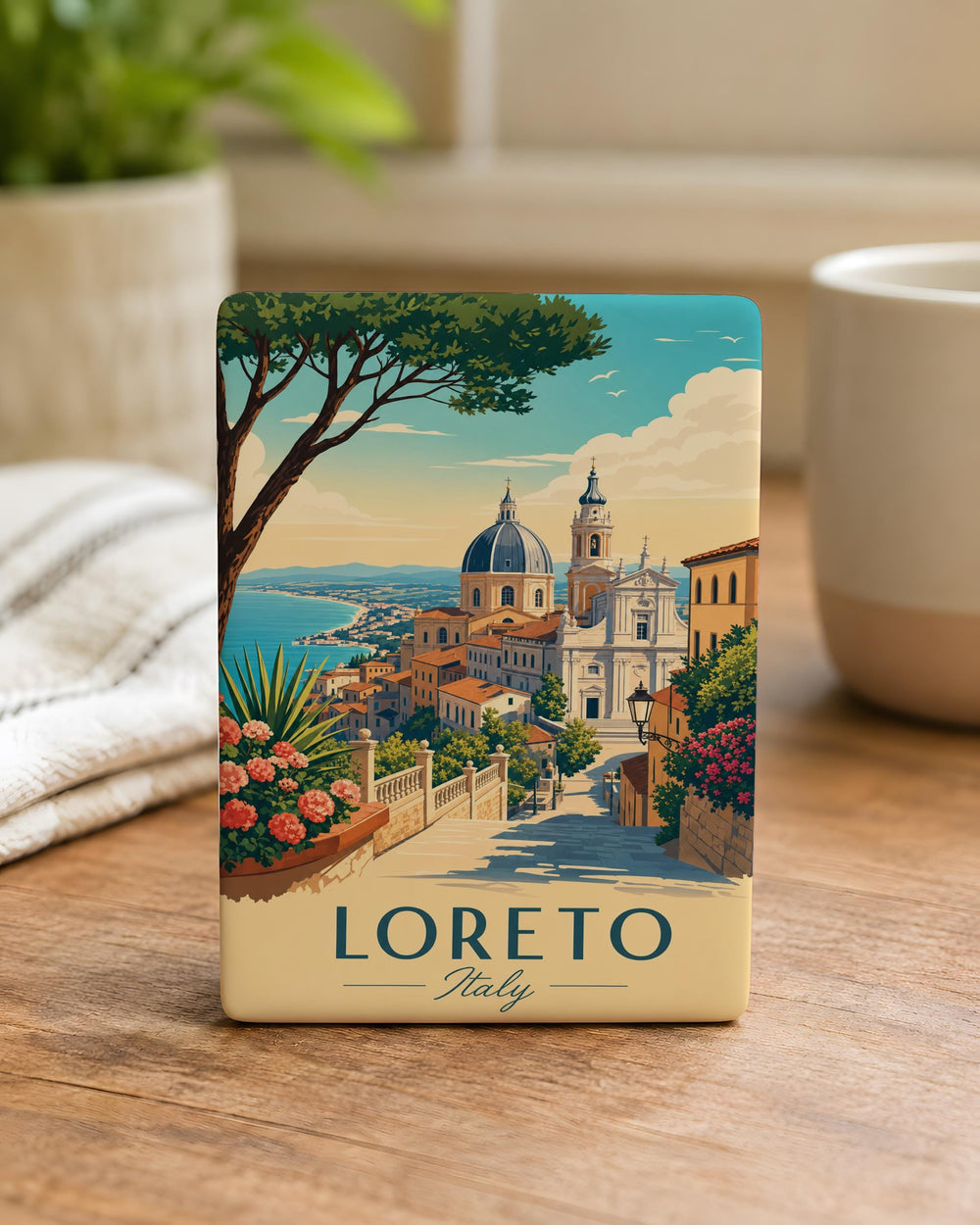 Loreto Italy Fridge Magnet, Loreto Travel Souvenir Magnet, Italy Landmark Refrigerator Magnet, Italian Pilgrimage Destination Magnet