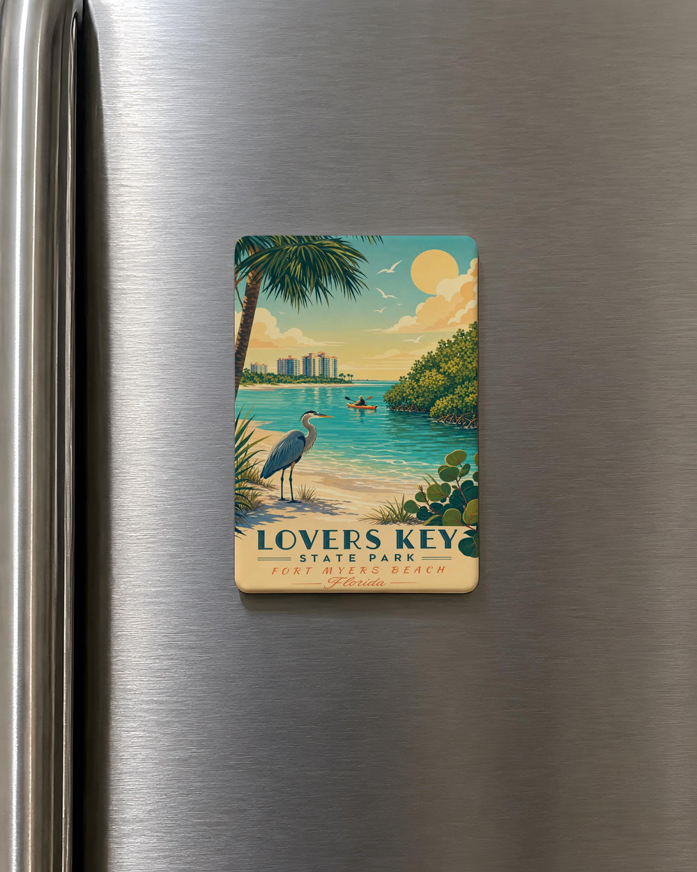 Lovers Key State Park Fridge Magnet, Florida Beach Park Souvenir Magnet, Lovers Key Gift, Coastal Nature Travel Keepsake