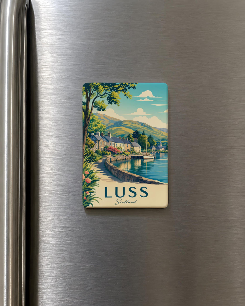 Luss Scotland Fridge Magnet, Loch Lomond Village Souvenir Magnet, Scottish Highlands Travel Gift Magnet