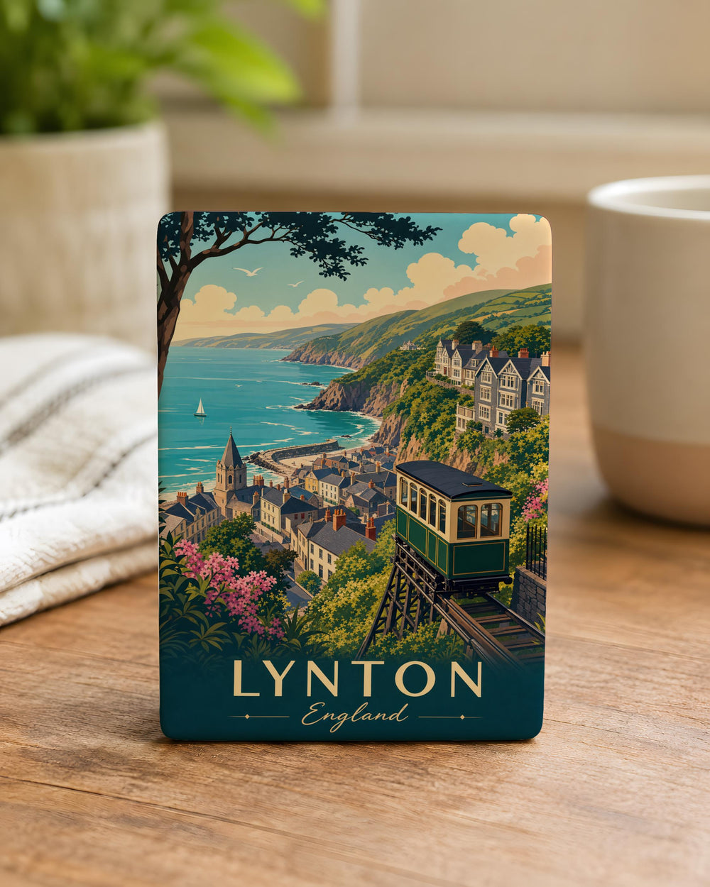 Lynton England Fridge Magnet, Lynton Devon Souvenir Magnet, Exmoor National Park Travel Gift, UK Vacation Keepsake Magnet