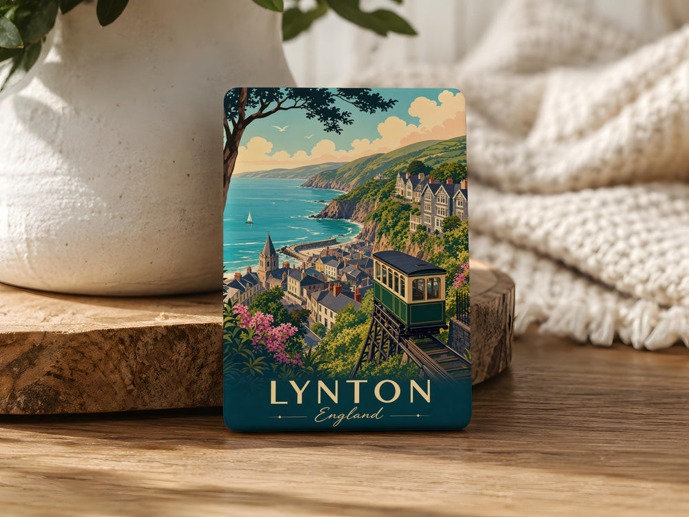 Lynton England Fridge Magnet, Lynton Devon Souvenir Magnet, Exmoor National Park Travel Gift, UK Vacation Keepsake Magnet