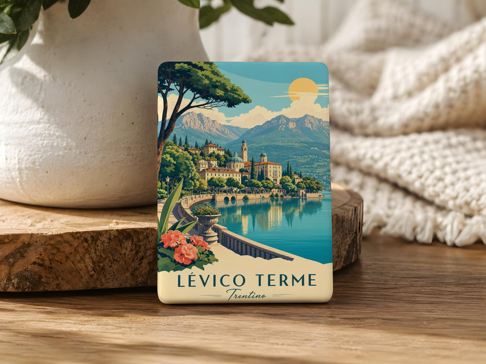 Levico Terme Fridge Magnet, Italy Travel Souvenir Magnet, Levico Terme Town Landmark Keepsake Magnet