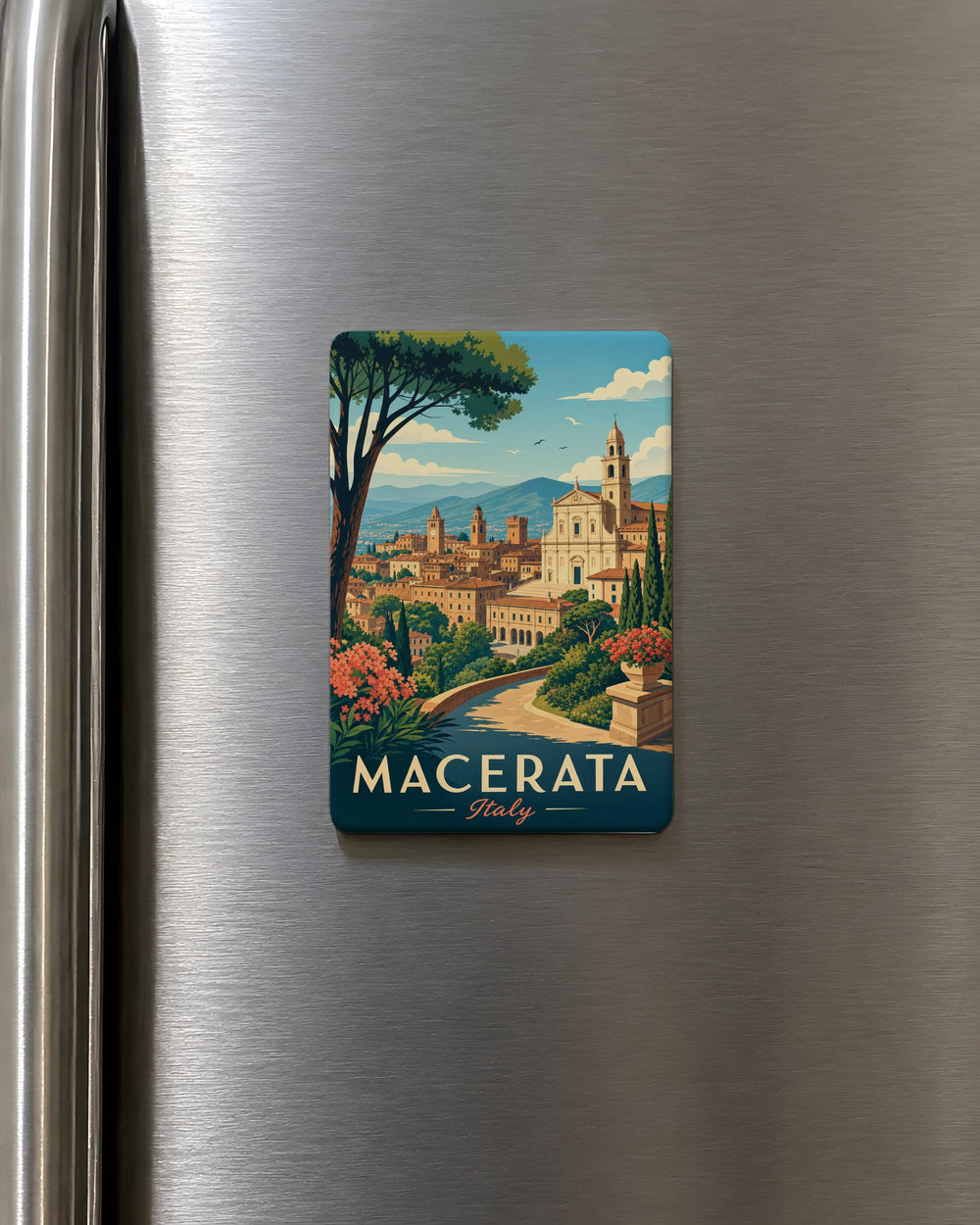 Macerata Italy Fridge Magnet, Macerata Souvenir Magnet, Italy Travel Gift, Macerata Landmark Keepsake Magnet