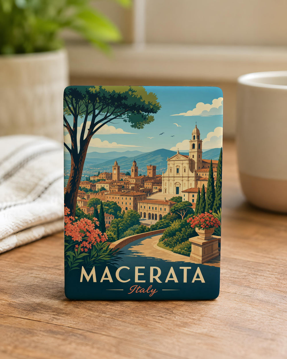 Macerata Italy Fridge Magnet, Macerata Souvenir Magnet, Italy Travel Gift, Macerata Landmark Keepsake Magnet
