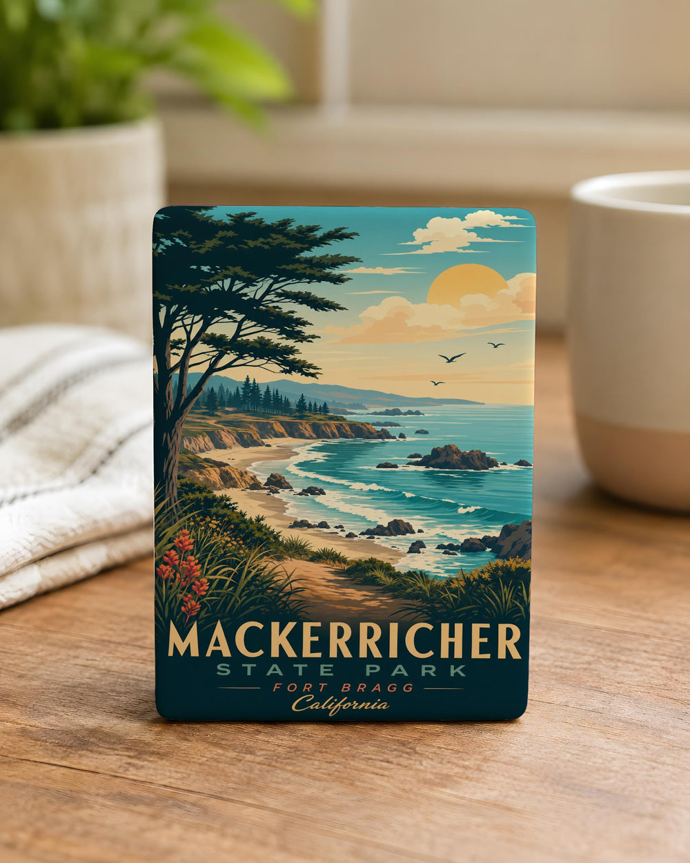 MacKerricher State Park Fridge Magnet, California Coast Souvenir, Mendocino County Travel Keepsake Magnet