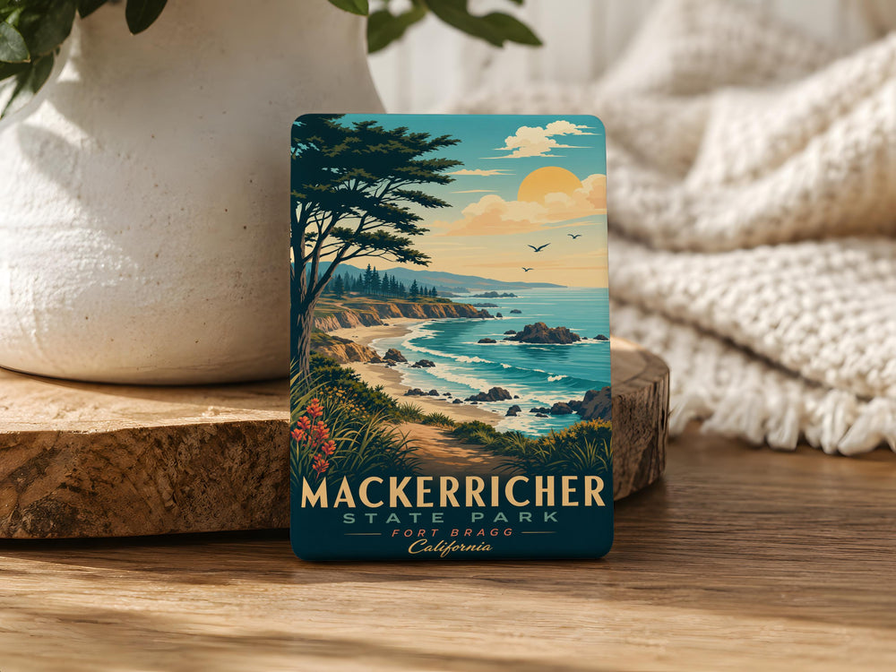MacKerricher State Park Fridge Magnet, California Coast Souvenir, Mendocino County Travel Keepsake Magnet