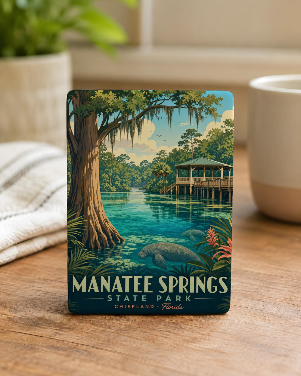 Manatee Springs State Park Fridge Magnet, Florida Nature Souvenir, Manatee Springs Travel Gift, State Park Keepsake Magnet