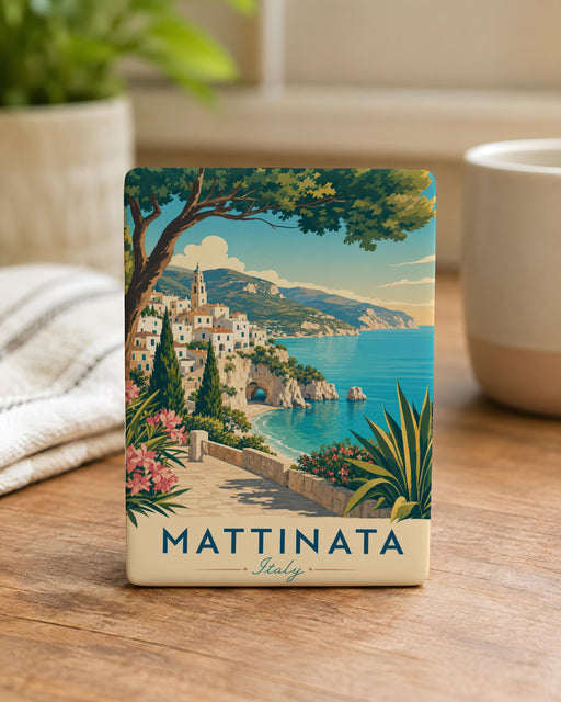 Mattinata Italy Fridge Magnet, Mattinata Travel Souvenir, Puglia Italy Gift, Italian Town Keepsake, Italy Vacation Memento