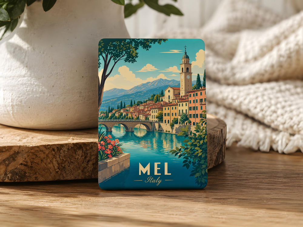 Mel Italy Fridge Magnet, Italy Travel Souvenir Magnet, Italian Vacation Keepsake, Italy Landmark Gift, Italian City Trip Memento