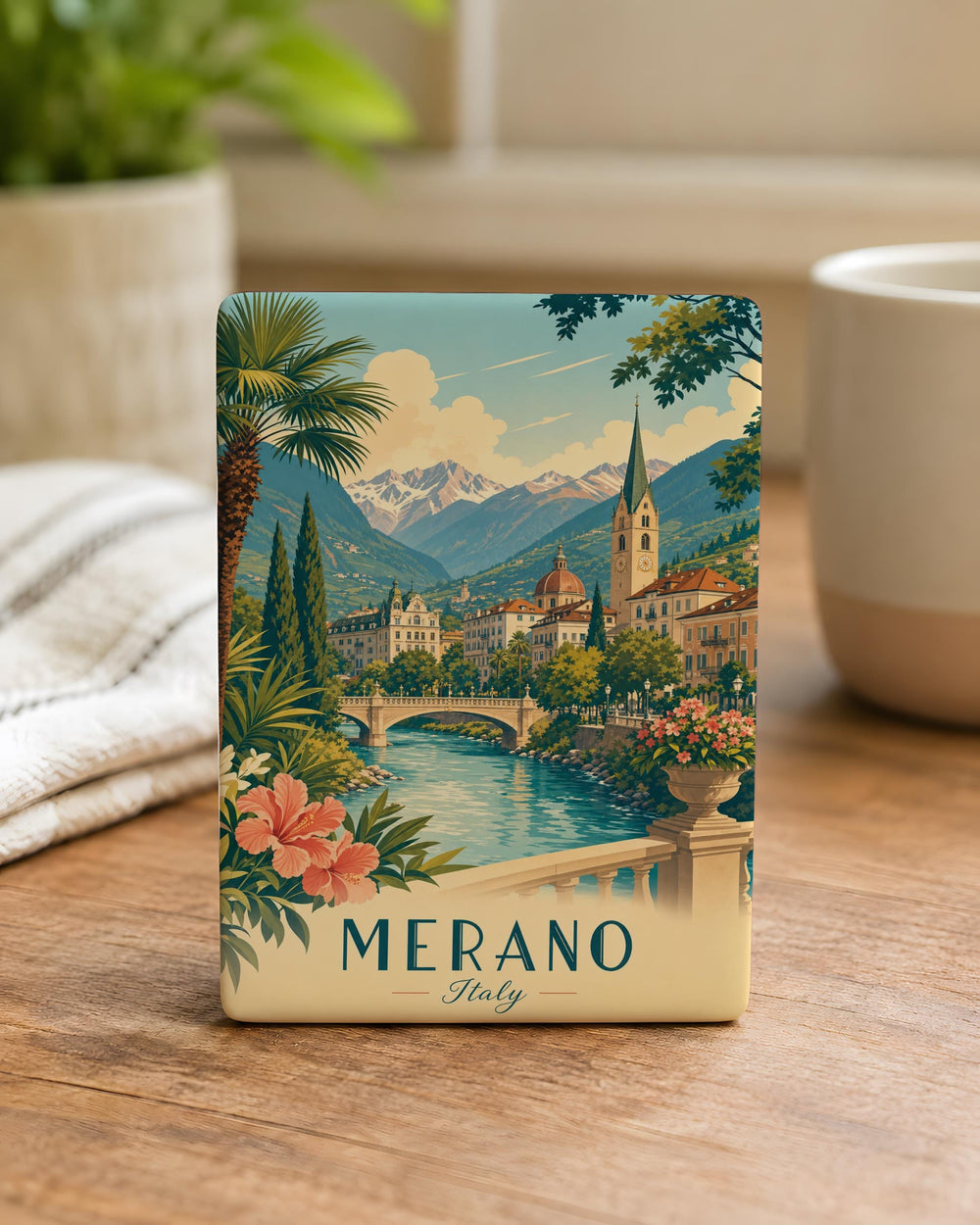 Merano Italy Fridge Magnet, Merano Travel Souvenir Magnet, Italy Vacation Keepsake, South Tyrol Landmark Magnet