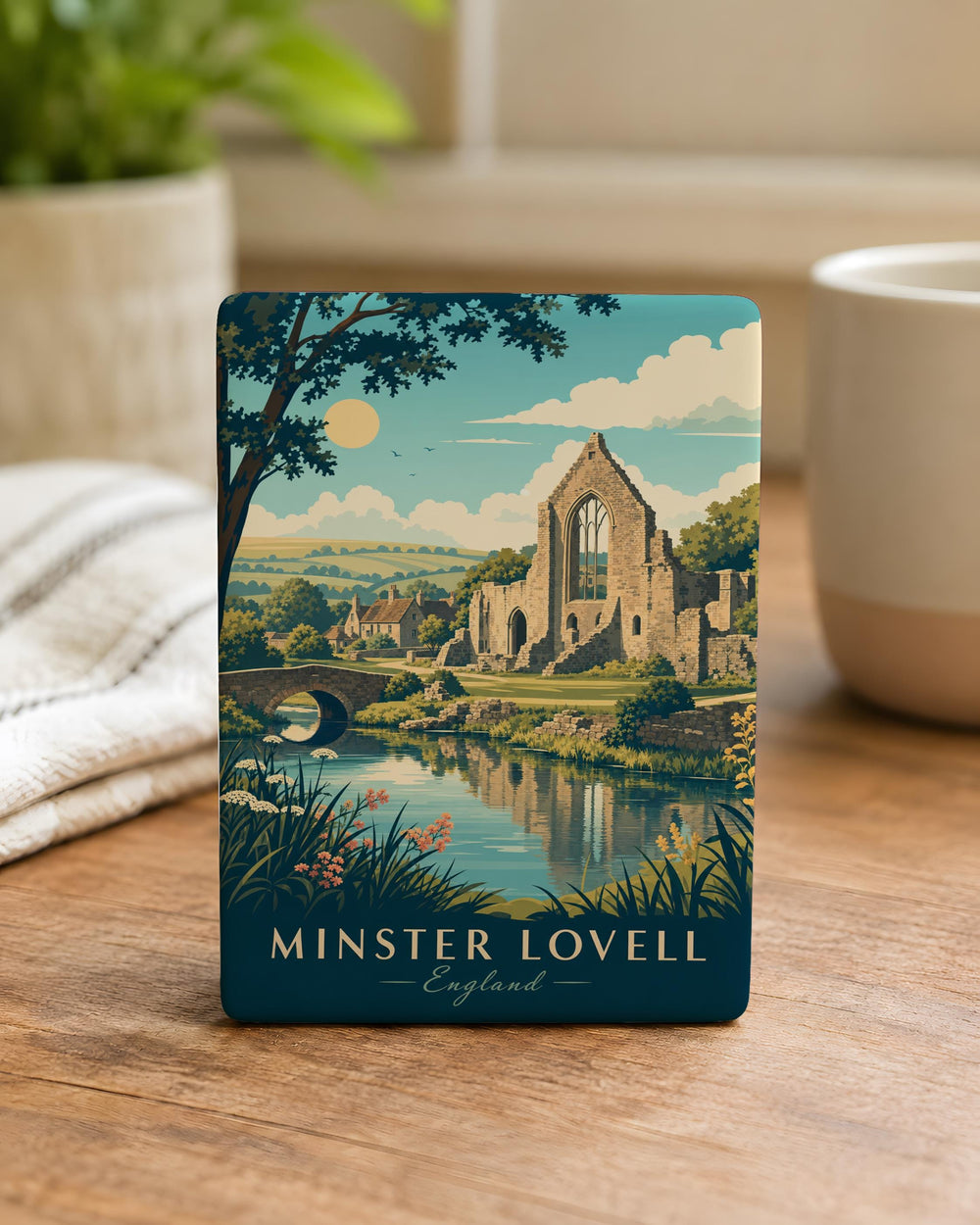 Minster Lovell Village Fridge Magnet, Oxfordshire England Landmark Souvenir Magnet, Historic English Town Travel Keepsake