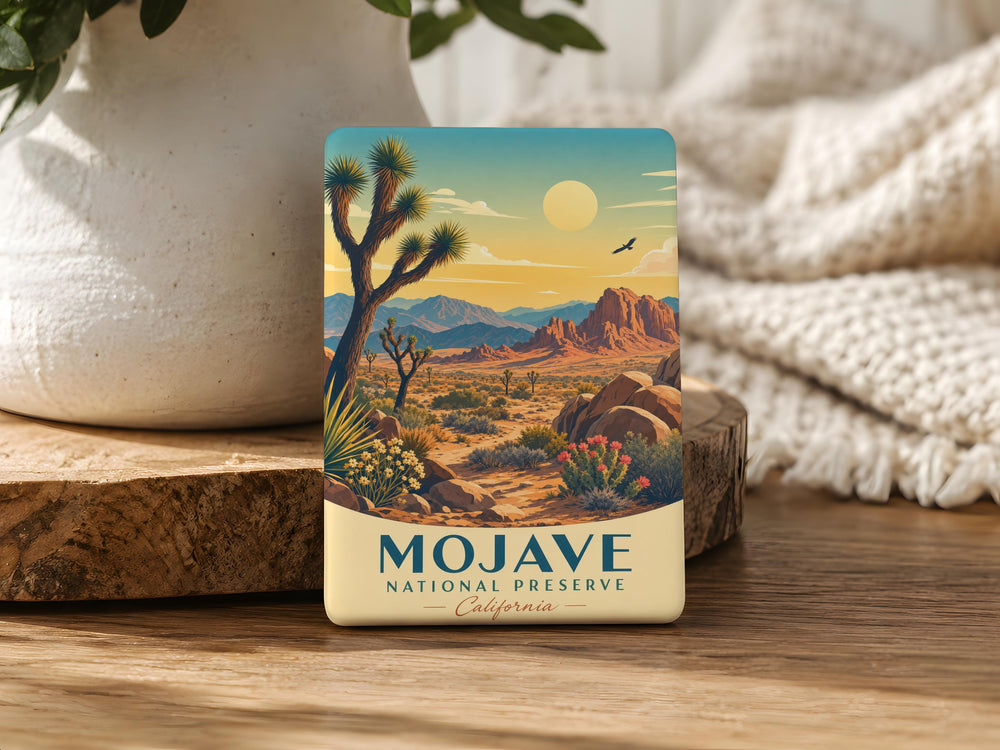 Mojave National Preserve Fridge Magnet, California Desert Landmark Souvenir, Travel Keepsake Magnet, National Park Gift