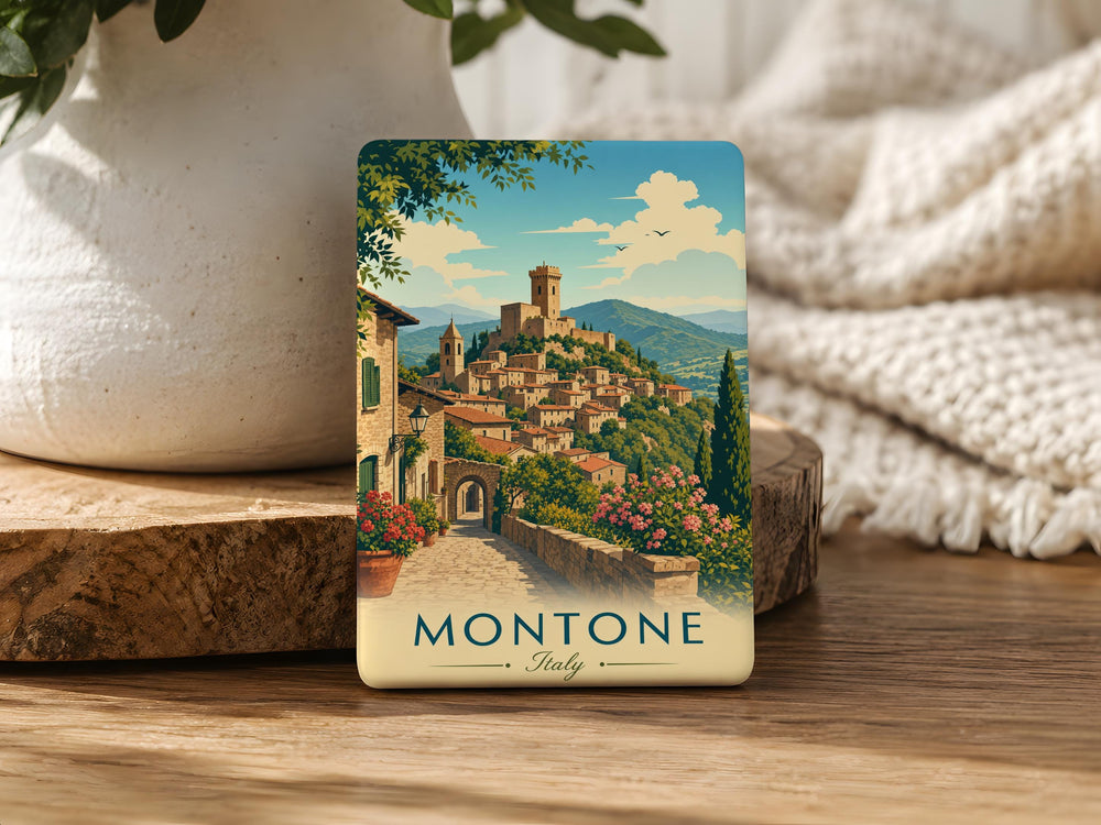 Montone Italy Fridge Magnet, Montone Umbria Souvenir, Italian Hill Town Travel Gift, Italy Vacation Keepsake Magnet