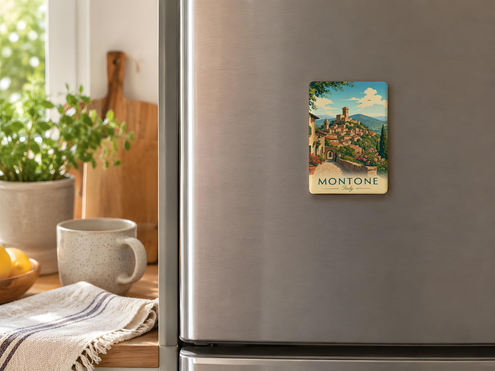 Montone Italy Fridge Magnet, Montone Umbria Souvenir, Italian Hill Town Travel Gift, Italy Vacation Keepsake Magnet