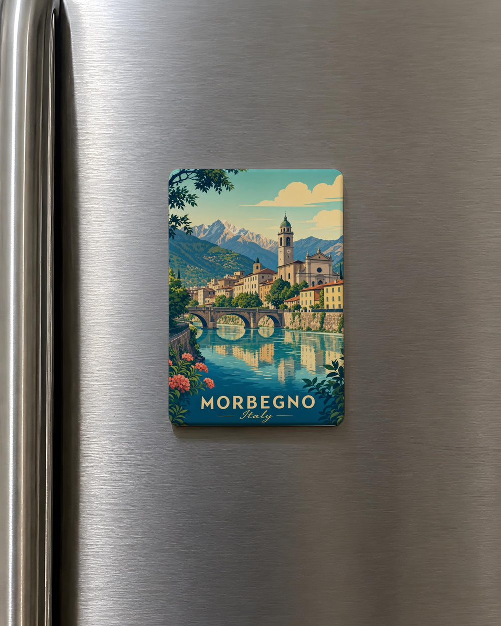 Morbegno Italy Fridge Magnet, Morbegno Souvenir Magnet, Italy Travel Gift, Lombardy Keepsake, Italian Town Magnet