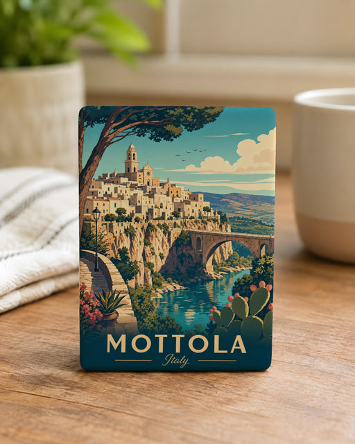 Mottola Italy Fridge Magnet, Mottola Travel Souvenir Magnet, Italy Town Landmark Magnet, Apulia Puglia Italy Magnet