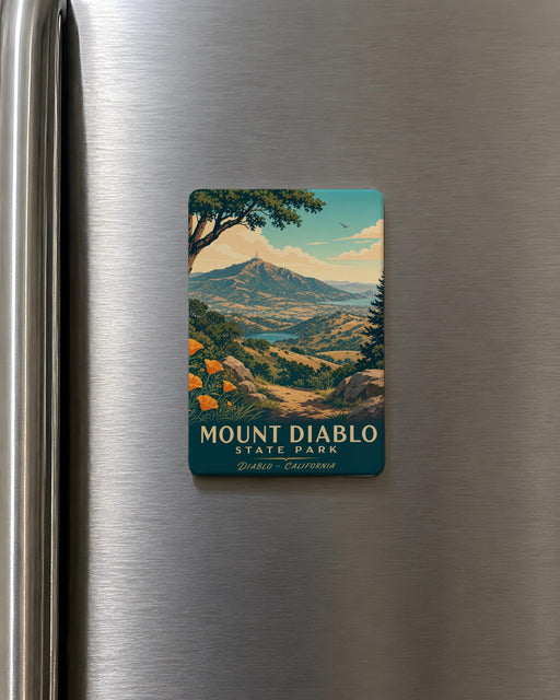 Mount Diablo State Park Fridge Magnet, California Park Souvenir Magnet, Mount Diablo Landmark Keepsake Magnet
